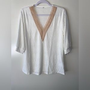 New samiol | woman’s blouse shirt white | size M